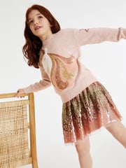 Gold Ombre Sequin Skirt (3-16yrs) - Image 3 of 7