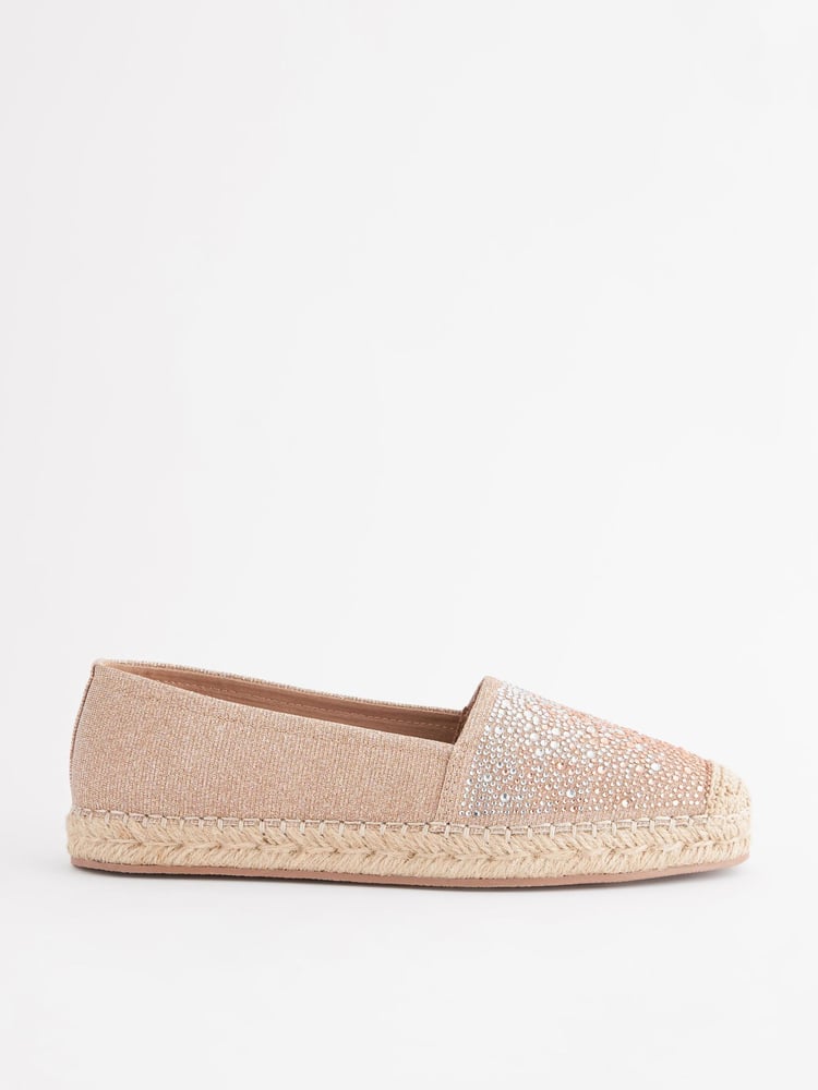 Nude Cream Forever Comfort® Flat Espadrille Shoes - Image 2 of 5 Nude Cream Forever Comfort® Flat Espadrille Shoes - Image 2 of 5