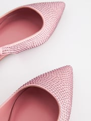 Pink Forever Comfort Bling Point Toe Slingback Flats - Image 3 of 5