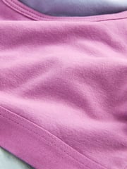 Pink/Purple Crop Tops 3 Pack (5-16yrs) - Image 7 of 7
