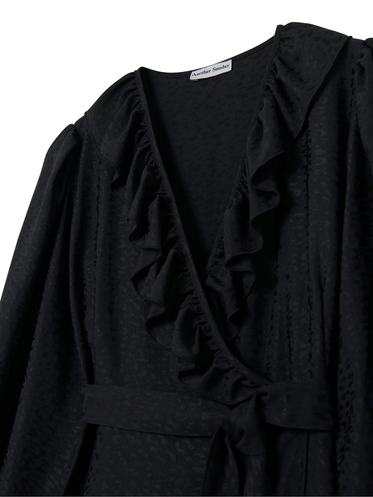 Another Sunday Wrap Over Midi Dress With Ruffle Detail - Image 11 of 11