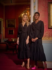 Another Sunday Wrap Over Midi Dress With Ruffle Detail - Image 2 of 11