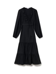 Another Sunday Wrap Over Midi Dress With Ruffle Detail - Image 9 of 11