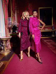 Another Sunday One Shoulder Jacquard Midi Dress With Gold Buttons - Image 4 of 8