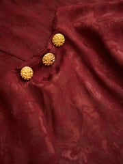 Another Sunday One Shoulder Jacquard Midi Dress With Gold Buttons - Image 8 of 8