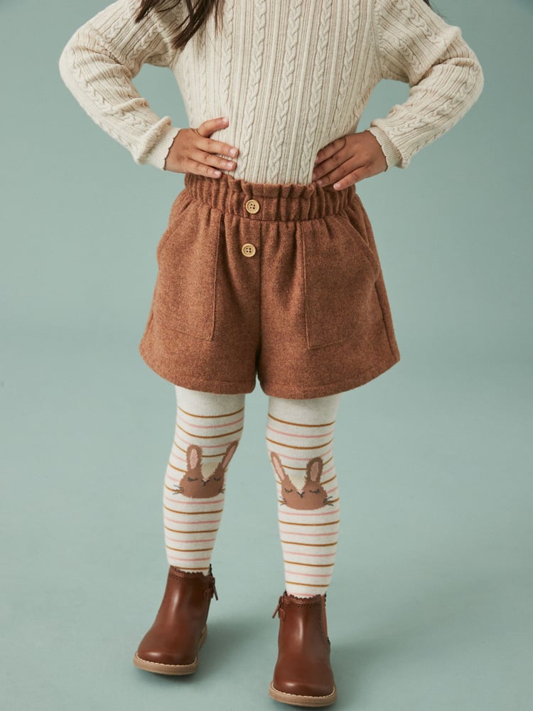 Rust Pull-on Shorts & Tights Set (3mths-7yrs) - Image 1 of 5