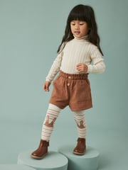 Rust Pull-on Shorts & Tights Set (3mths-7yrs) - Image 2 of 5