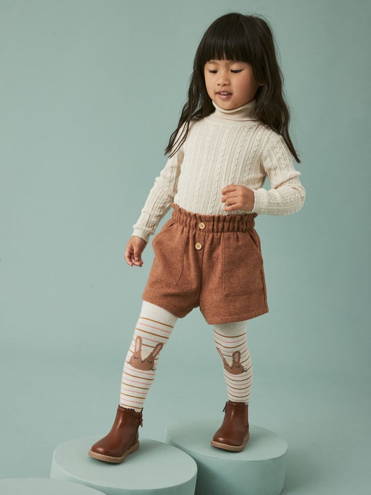 Rust Pull-on Shorts & Tights Set (3mths-7yrs) - Image 2 of 5