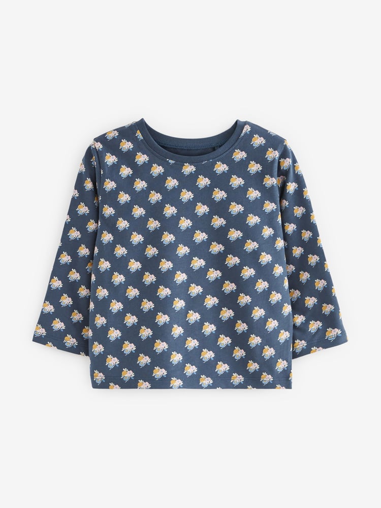 Green/Blue Long Sleeve Cotton T-Shirts 4 Pack (3mths-7yrs) - Image 2 of 6