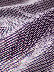 Brown/Navy Blue Regular Fit Single Cuff Signature Textured Trimmed Formal Shirt - Image 7 of 7