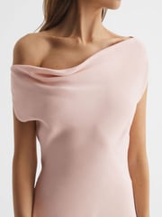 Reiss Nude Loretta Off-The-Shoulder Maxi Dress - Image 4 of 6