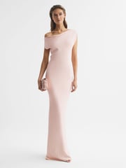 Reiss Nude Loretta Off-The-Shoulder Maxi Dress - Image 6 of 6