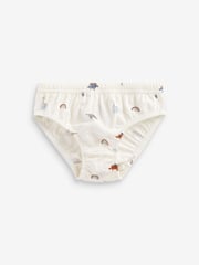 Neutral Dinosaur 100% Cotton Briefs 7 Pack (1.5-10yrs) - Image 5 of 10