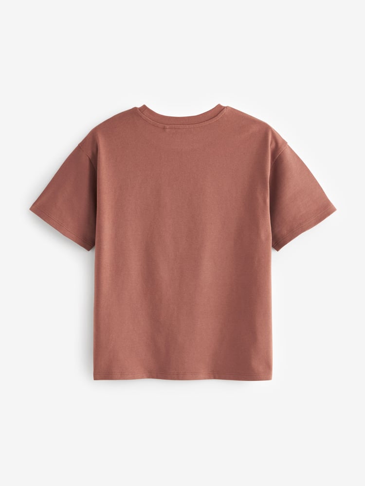 Pink/Ecru/Brown Oversized T-Shirts 3 Pack (3-16yrs) - Image 2 of 3