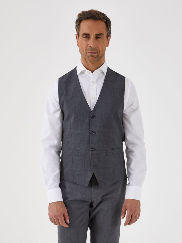 Skopes Grey Single Breasted Wool Rich Darwin Suit Waistcoat - Image 1 of 3