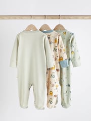 Mint Green Baby Sleepsuits 3 Pack (0-2yrs) - Image 2 of 12