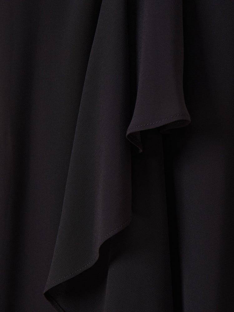 Adrianna Papell Black Chiffon And Jersey Dress - Image 5 of 5
