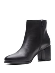 Clarks Black Standard Fit (F) Leather Freva55 Zip Boots - Image 4 of 7