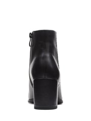 Clarks Black Standard Fit (F) Leather Freva55 Zip Boots - Image 6 of 7