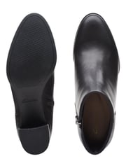 Clarks Black Standard Fit (F) Leather Freva55 Zip Boots - Image 7 of 7