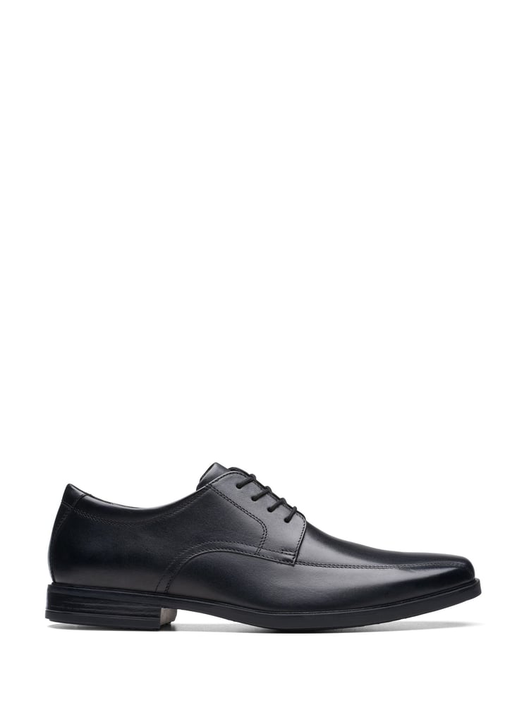 Clarks Black Standard Fit (G) Leather Howard Walk Shoes - Image 1 of 6