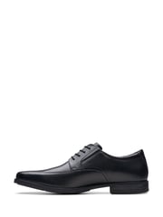 Clarks Black Standard Fit (G) Leather Howard Walk Shoes - Image 2 of 6