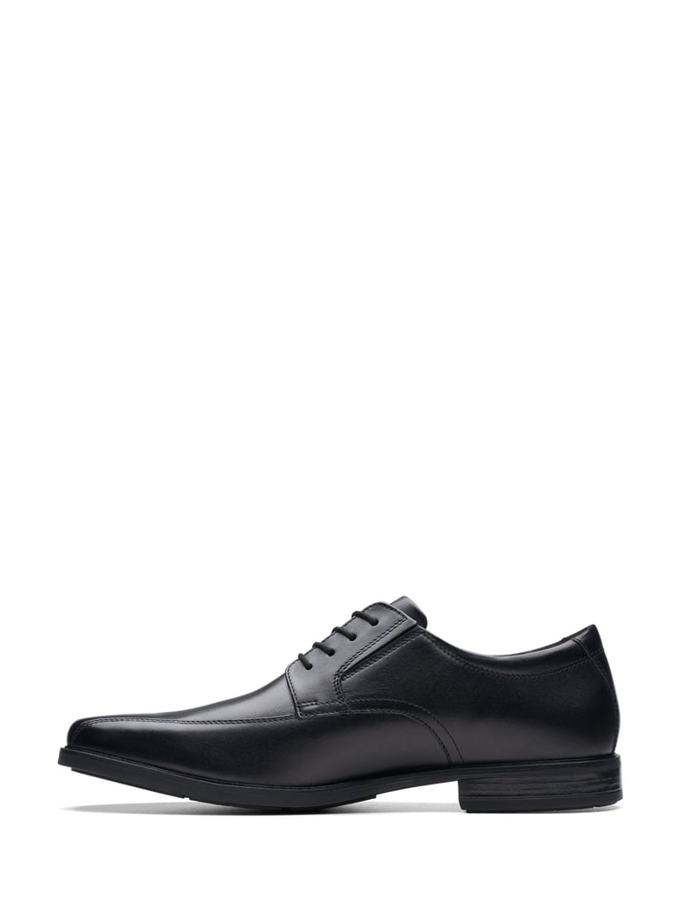 Clarks Black Standard Fit (G) Leather Howard Walk Shoes - Image 2 of 6