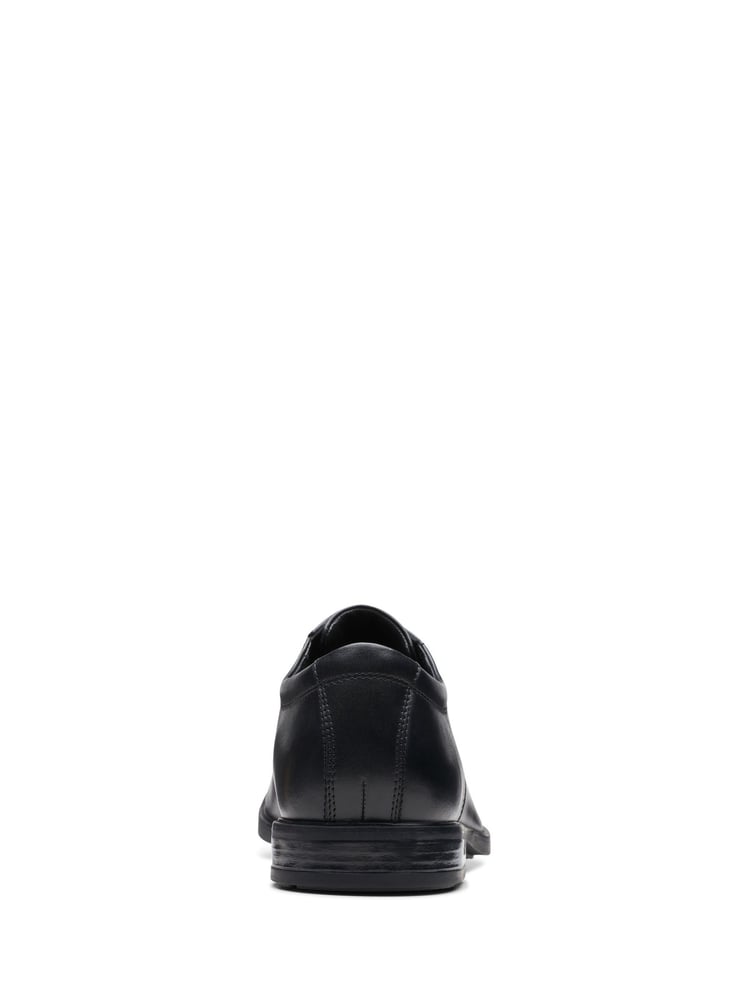 Clarks Black Standard Fit (G) Leather Howard Walk Shoes - Image 6 of 6
