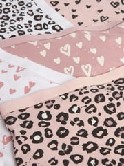 Pink Animal Print Short Briefs 5 Pack (2-16yrs) - Image 8 of 8
