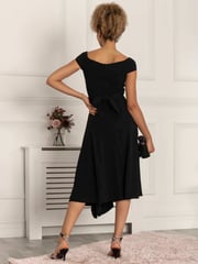 Jolie Moi Black Desiree Frill Fit & Flare Dress - Image 2 of 7