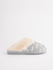 Grey Mr Fox Scion at Next Suede Mule Slippers - Image 4 of 7