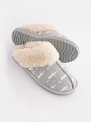 Grey Mr Fox Scion at Next Suede Mule Slippers - Image 6 of 7