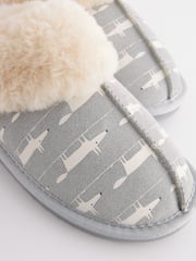 Grey Mr Fox Scion at Next Suede Mule Slippers - Image 7 of 7