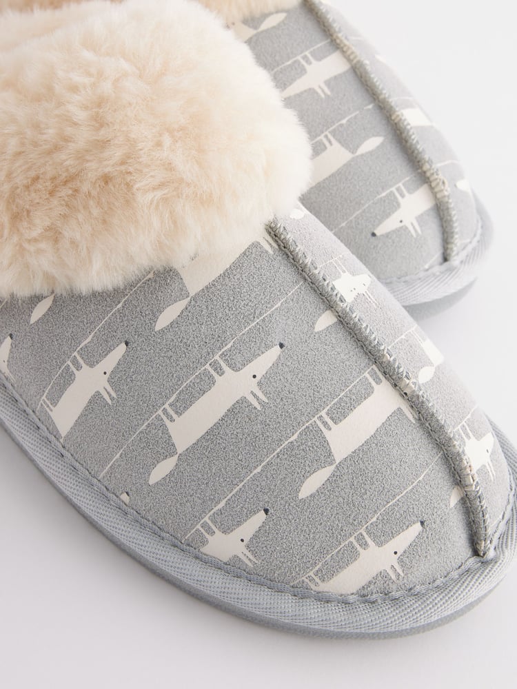 Grey Mr Fox Scion at Next Suede Mule Slippers - Image 7 of 7