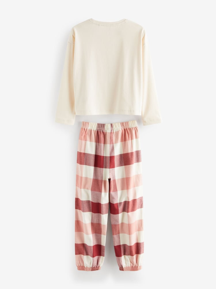 Pink/Cream Woven Check Pyjamas 2 Packs (3-16yrs) - Image 5 of 5