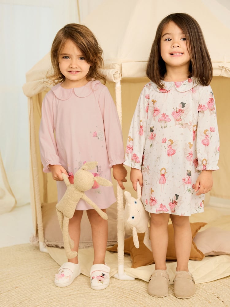 Pink/Cream Fairy Nighties 2 Pack (2-12yrs) - Image 1 of 6