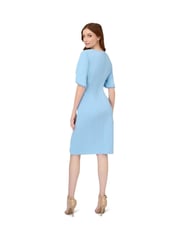 Adrianna Papell Knit Crepe Pearl Trim Dress - Image 2 of 5