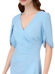 Adrianna Papell Knit Crepe Pearl Trim Dress - Image 4 of 5