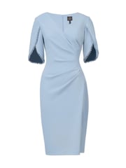 Adrianna Papell Knit Crepe Pearl Trim Dress - Image 5 of 5
