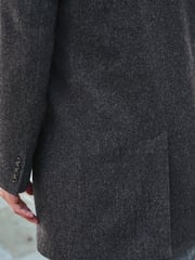 Navy Blue Signature Wool Rich Textured Epsom Overcoat - Image 5 of 12
