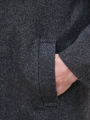 Navy Blue Signature Wool Rich Textured Epsom Overcoat - Image 6 of 12