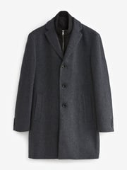 Navy Blue Signature Wool Rich Textured Epsom Overcoat - Image 7 of 12