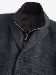 Navy Blue Signature Wool Rich Textured Epsom Overcoat - Image 9 of 12