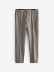 Taupe Natural Herringbone Suit Trousers - Image 6 of 9