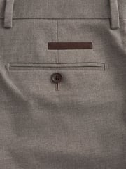 Taupe Natural Herringbone Suit Trousers - Image 8 of 9