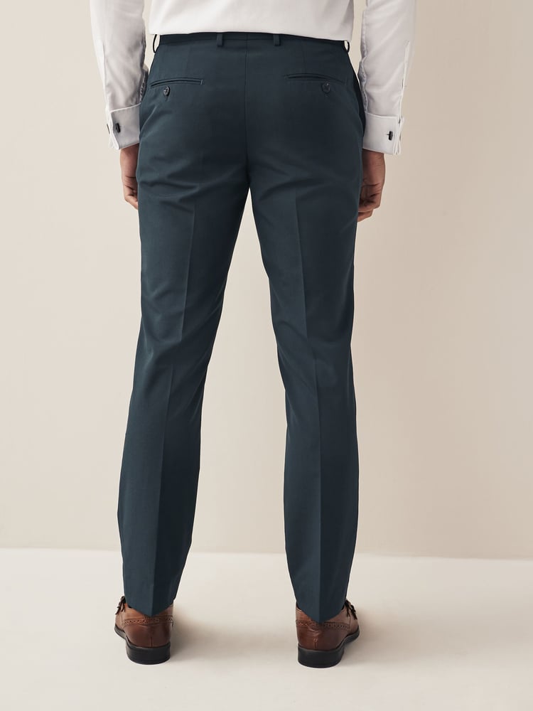 Teal Blue Tailored Fit Suit: Trousers - Image 2 of 8