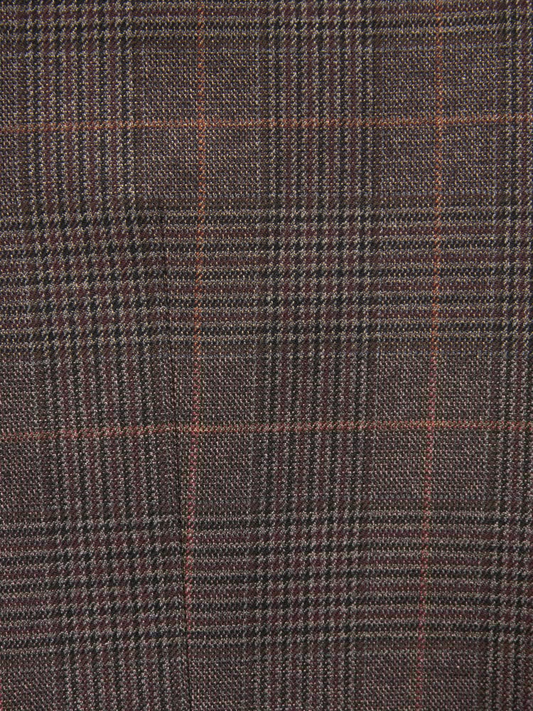 Brown Trimmed Check Suit: Waistcoat - Image 12 of 12