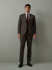 Brown Trimmed Check Suit: Waistcoat - Image 3 of 12