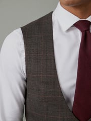 Brown Trimmed Check Suit: Waistcoat - Image 5 of 12