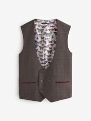 Brown Trimmed Check Suit: Waistcoat - Image 9 of 12